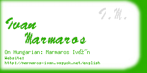 ivan marmaros business card